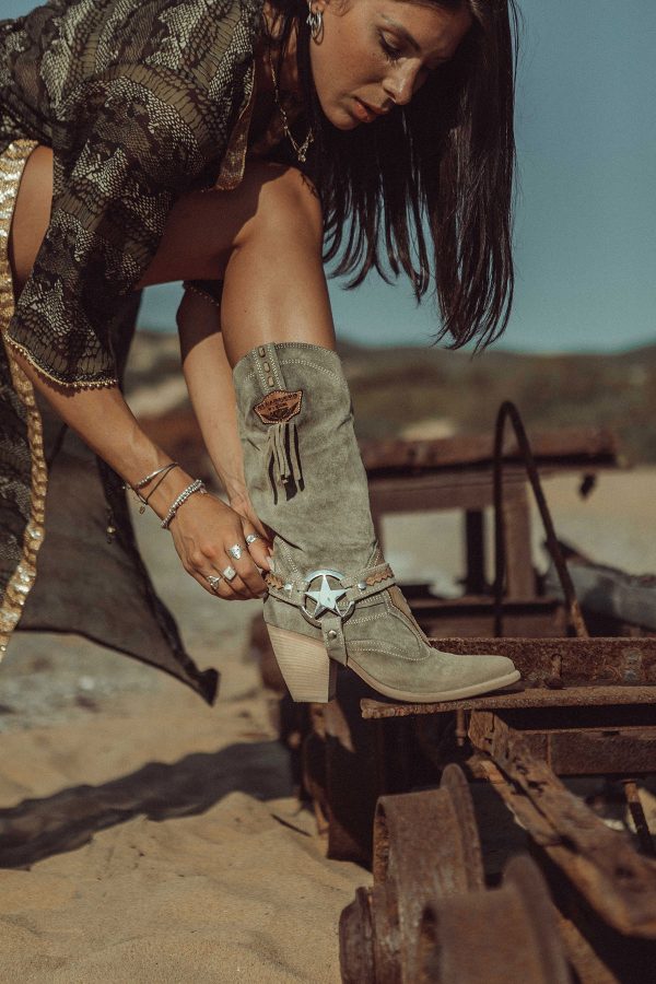 Kris Silverstone boot Olive Texan