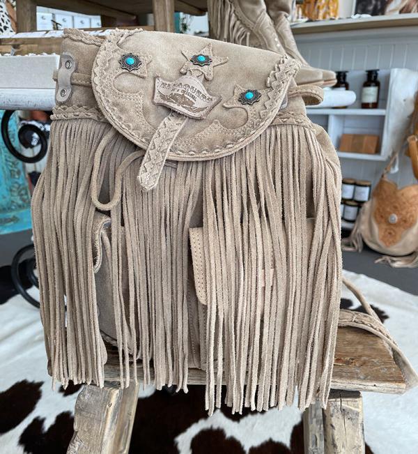 Summer Silverstone Cream Leather Backpack - Image 3
