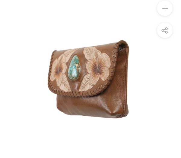 Mini Hula Hibiscus Purse Tan