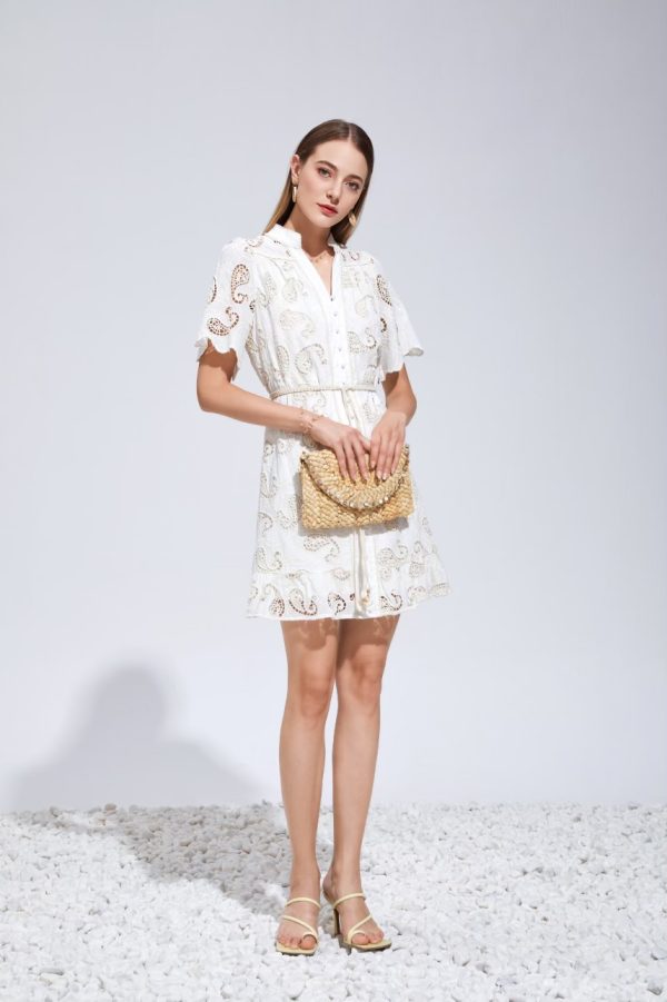 Layla Embroidery short dress - Image 2