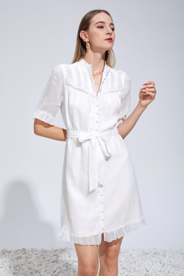 Rochelle Linen Dress Short - Image 2