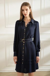 Celine Dress Eclipse V Neck Short Black